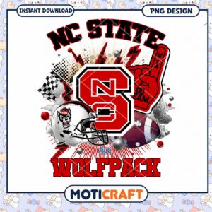 NC State Wolfpack Football PNG Graphic Download Design