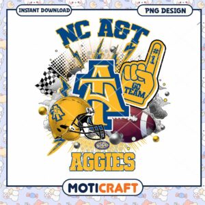 NC A&T Aggies Team Spirit PNG Design Instant Download