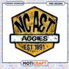 NC A&T Aggies Est 1891 Vintage Logo Design PNG Download