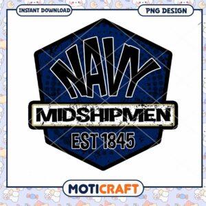 Navy Midshipmen Logo Design Established 1845 PNG Download