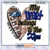 My Heart Belongs to the Zips Football PNG Design Download