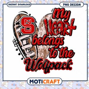 My Heart Belongs to the Wolfpack PNG Design Download
