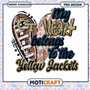 My Heart Belongs to the Yellow Jackets PNG Design Download