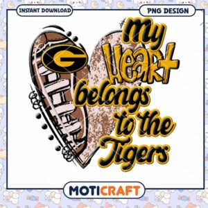My Heart Belongs to the Tigers PNG Instant Download