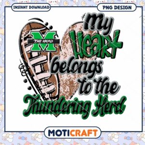 My Heart Belongs to the Thundering Herd PNG Design