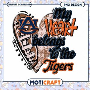 My Heart Belongs to the Tigers PNG Design Download