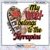 My Heart Belongs to the Terrapins Heart PNG Design