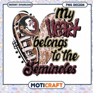 My Heart Belongs to the Seminoles PNG Design Download