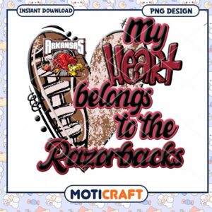 My Heart Belongs to the Razorbacks PNG Design Download