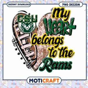 My Heart Belongs to the Rams PNG Design Download