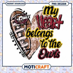 My Heart Belongs to the Owls PNG Design Download
