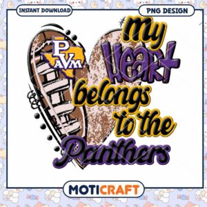My Heart Belongs to the Panthers PNG Design Download