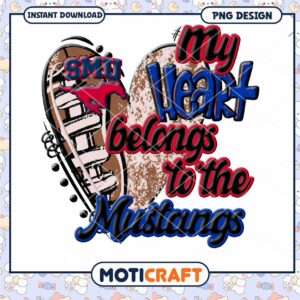 My Heart Belongs to the Mustangs PNG Design Download