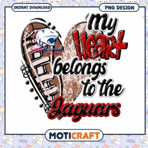 My Heart Belongs to the Jaguars PNG Design Download