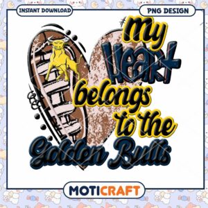 My Heart Belongs to the Golden Bulls PNG Design Download