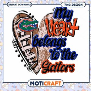 My Heart Belongs to the Gators PNG Instant Download Design
