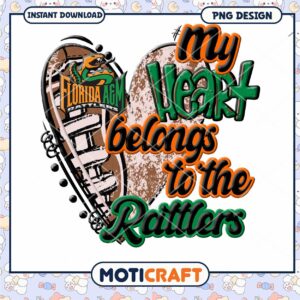 My Heart Belongs to the Florida A&M Rattlers PNG Design