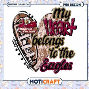 My Heart Belongs to the Eagles PNG Design Download