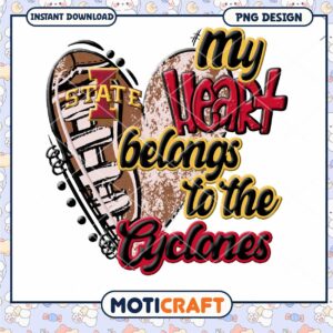 My Heart Belongs to the Cyclones PNG Design Download