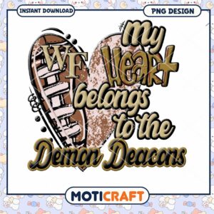 My Heart Belongs to the Demon Deacons PNG Design Download