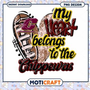 My Heart Belongs to the Chippewas PNG Design Download