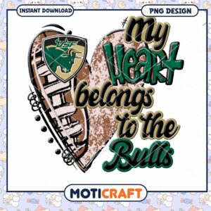 My Heart Belongs to the Bulls PNG Design Download