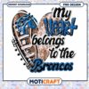 My Heart Belongs to the Broncos PNG Design Download