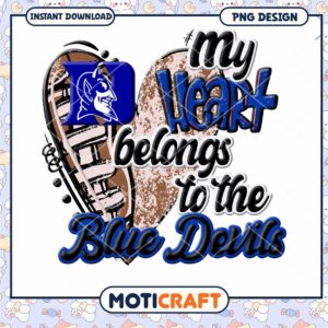 My Heart Belongs to the Blue Devils PNG Design Download