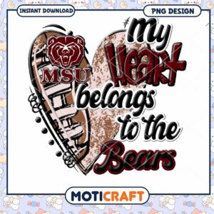 My Heart Belongs to the Bears PNG Instant Download Art