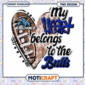 My Heart Belongs to Buffalo Bulls PNG Design Download
