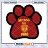 My Dog is a USC Fan Cute Paw Print PNG Design