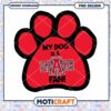 My Dog is a State Fan Paw Print PNG Design Download