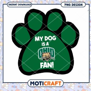 My Dog is a Proud Ohio Fan Dog Paw Print PNG Design