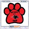 My Dog is a Fan Red Paw Print PNG Design Download