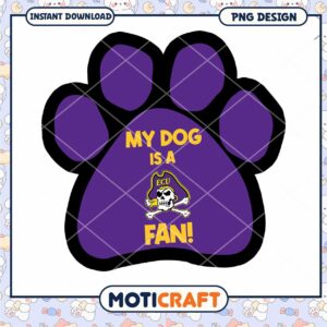 My Dog is a Fan ECU Paw Print PNG Design Download