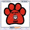 My Dog is a Fan Bulldog Paw Print PNG Design Download