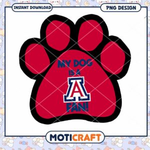 My Dog is a Fan Arizona Paw Print PNG Design Download