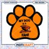 My Dog Is A Beavers Fan Paw Print PNG Design Download