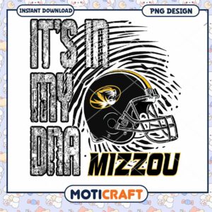 Mizzou Football Its In My DNA PNG Design Download