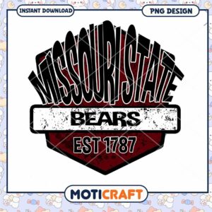 Missouri State Bears Vintage Logo Instant Download PNG