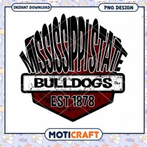 Mississippi State Bulldogs Vintage PNG Instant Download