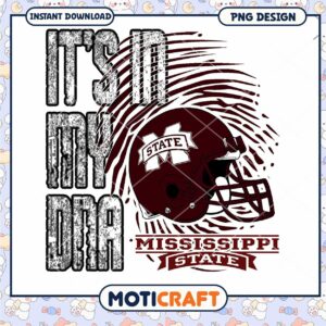 Mississippi State Its In My DNA Football PNG Design