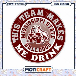 Mississippi State Bulldogs Team Spirit Drink PNG Design