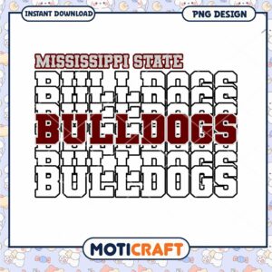 Mississippi State Bulldogs PNG Design Instant Download