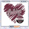 Mississippi State Bulldogs Heart PNG Design Download
