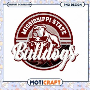 Mississippi State Bulldogs Logo PNG Instant Download Design