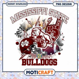 Mississippi State Bulldogs Football PNG Digital Design