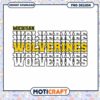 Michigan Wolverines Text Design PNG Instant Download Art