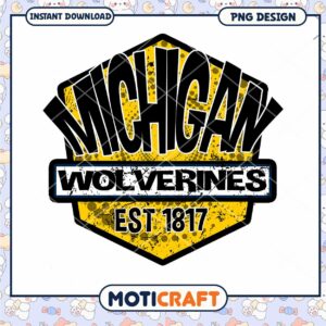 Michigan Wolverines PNG Design Instant Download Graphic