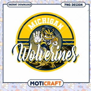 Michigan Wolverines PNG Instant Download Design Art